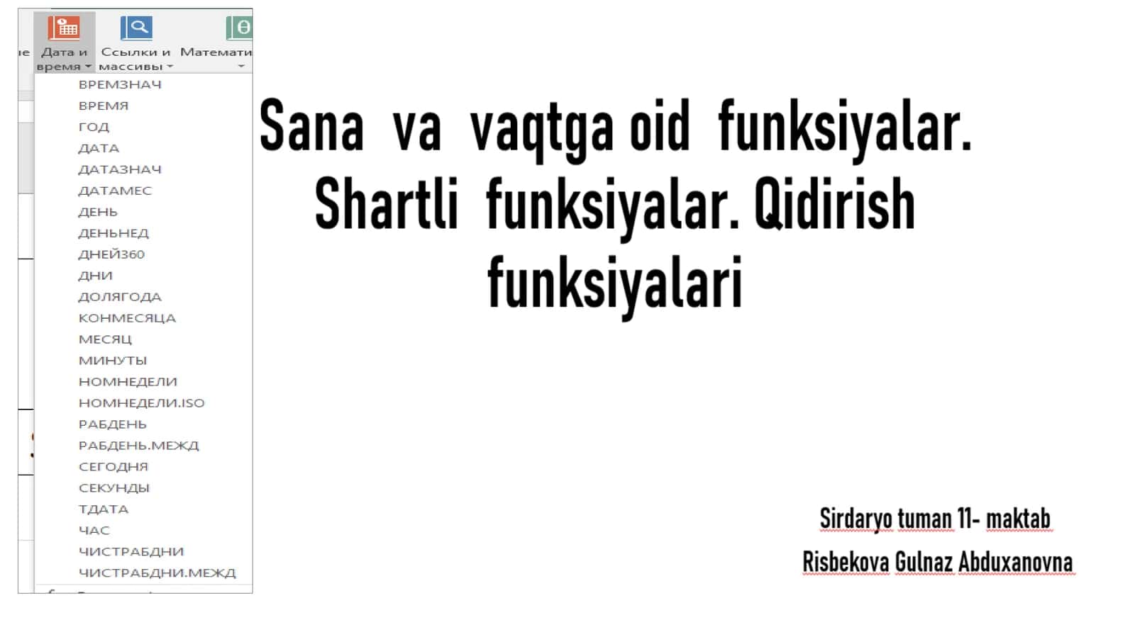 Bugunva va hozirgi vaqtni aniqlash 1