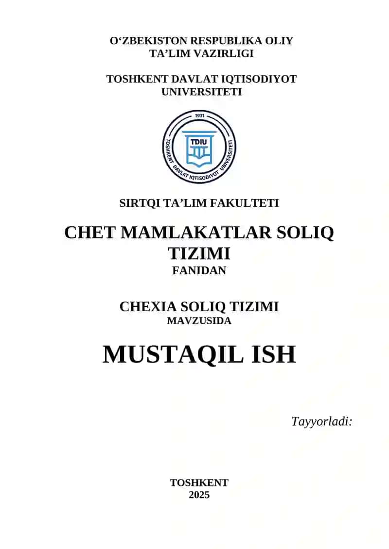 Chexiya soliq tizimi