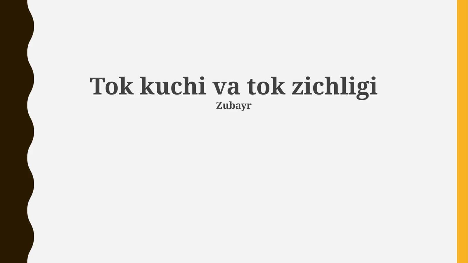 Tok kuchi va tok zichligi 1