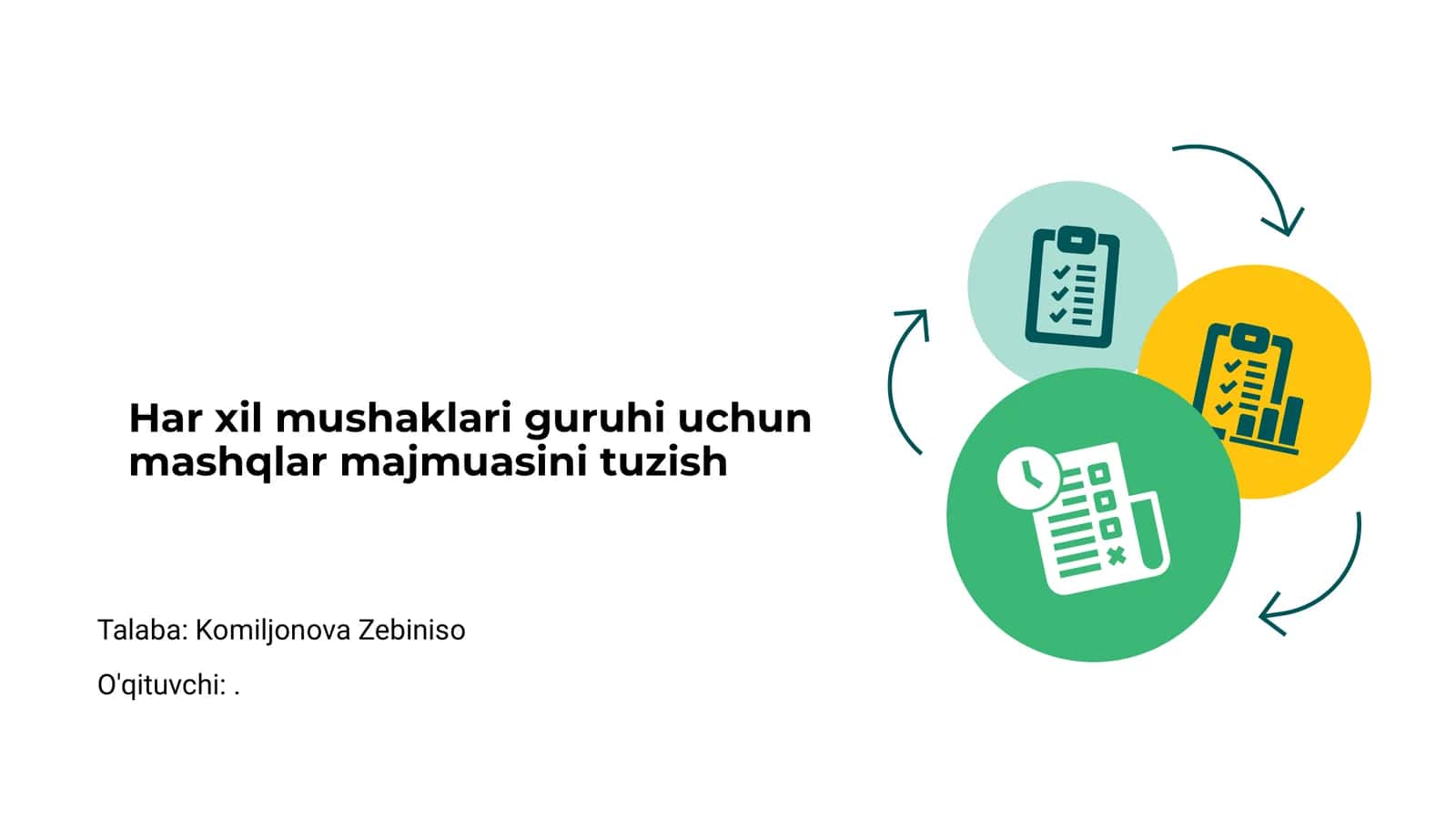 Mushak guruhlarini tanishtirish 1