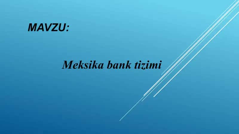 MEKSIKA BANK TIZMI 1