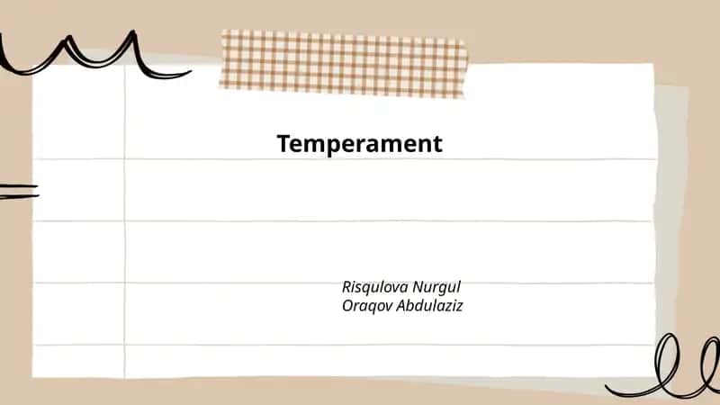 Temperament 1