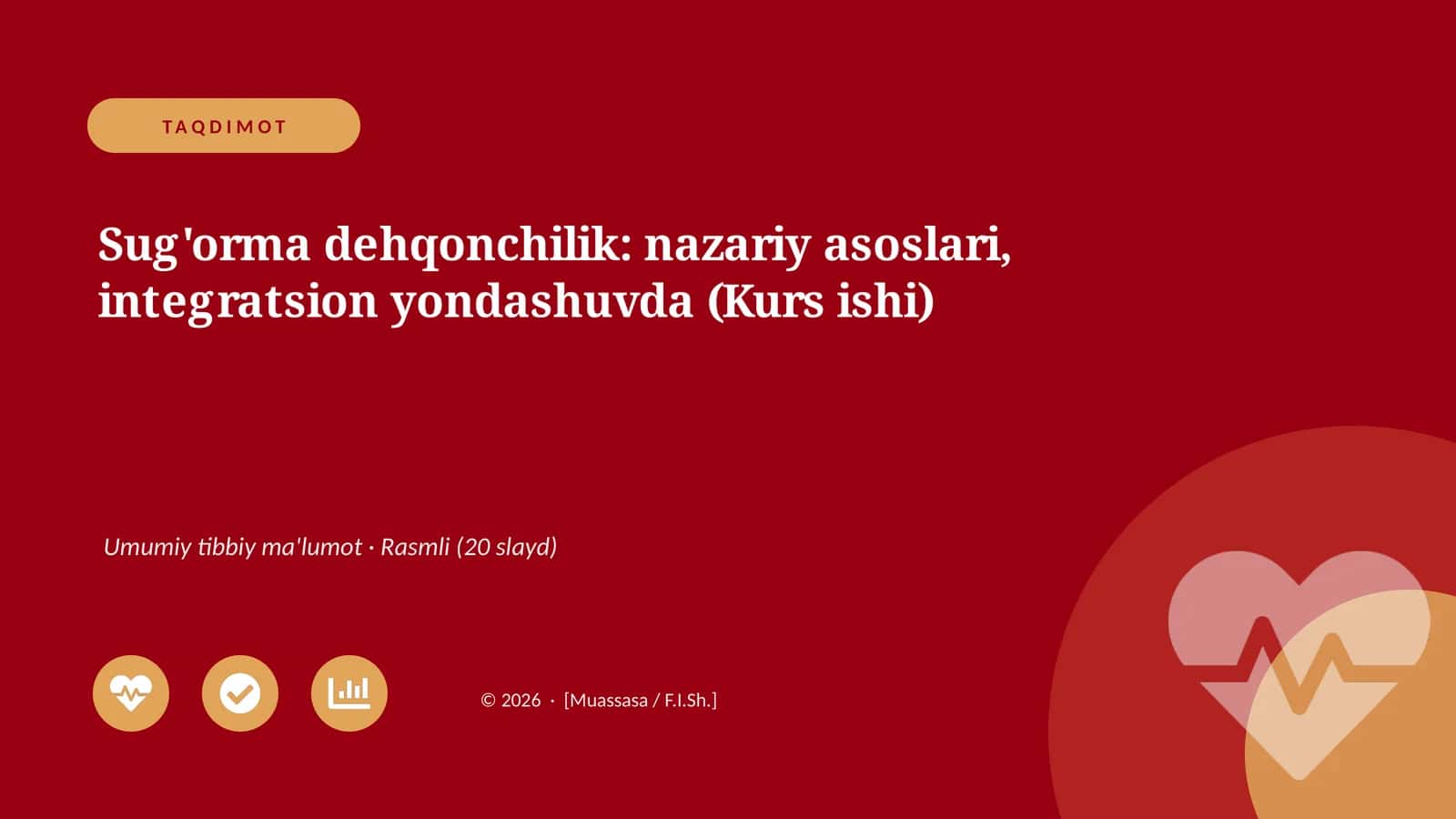 Sug'orma dehqonchilik: nazariy asoslari, integratsion yondashuvda 1