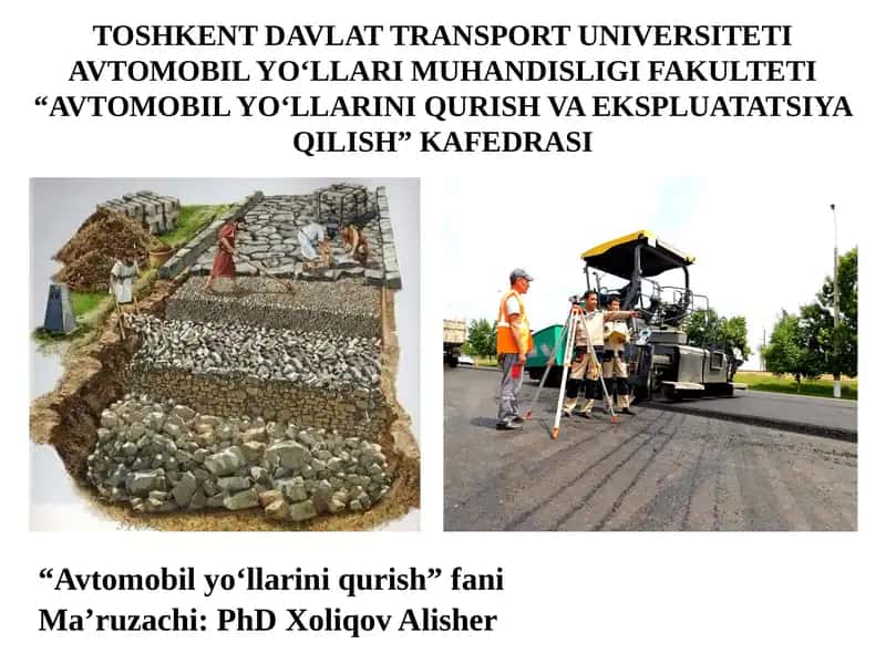 Avtomobilyo' llarini qurish 1