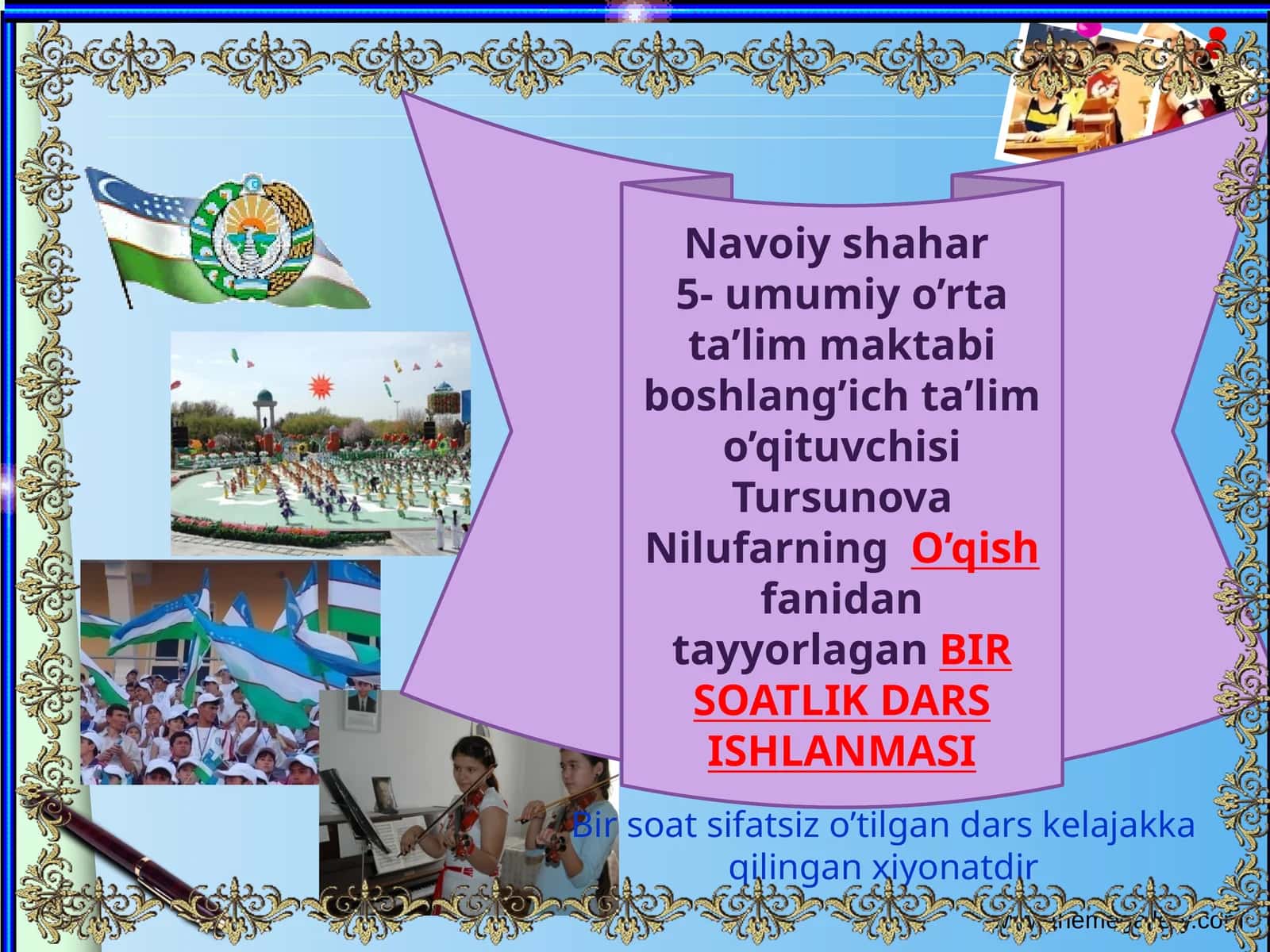 4-sinf O'qish fanidan Navoiy bobomlar ochiq dars ishlanmasi 1