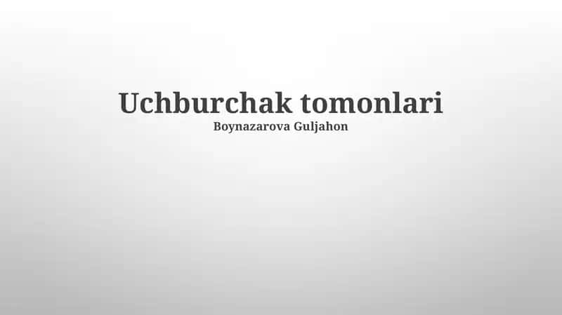 Uchburchak tomonlari 1