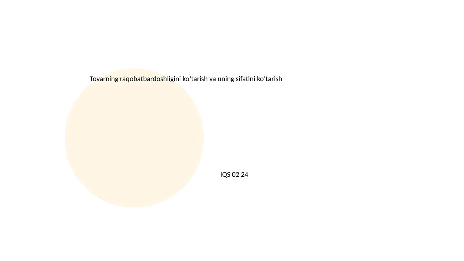 Mahsulot sifatini boshqarish tizimlari 1