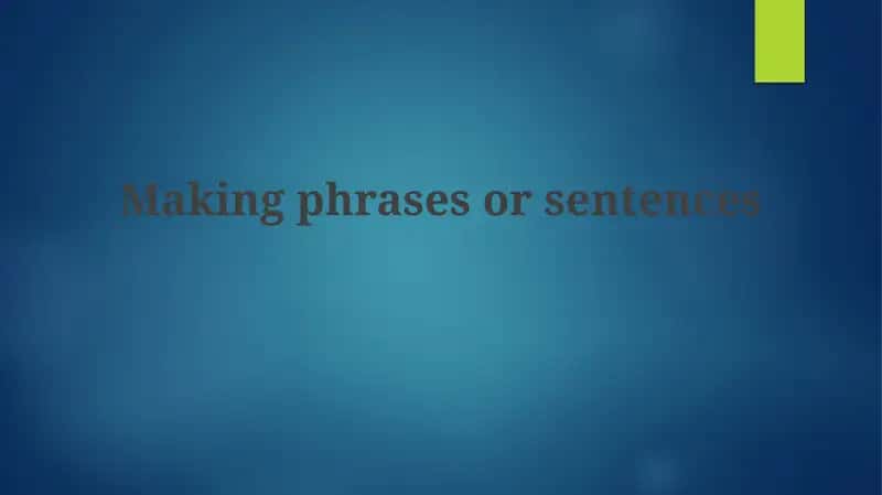 Building Blocks of Effective Sentences 1