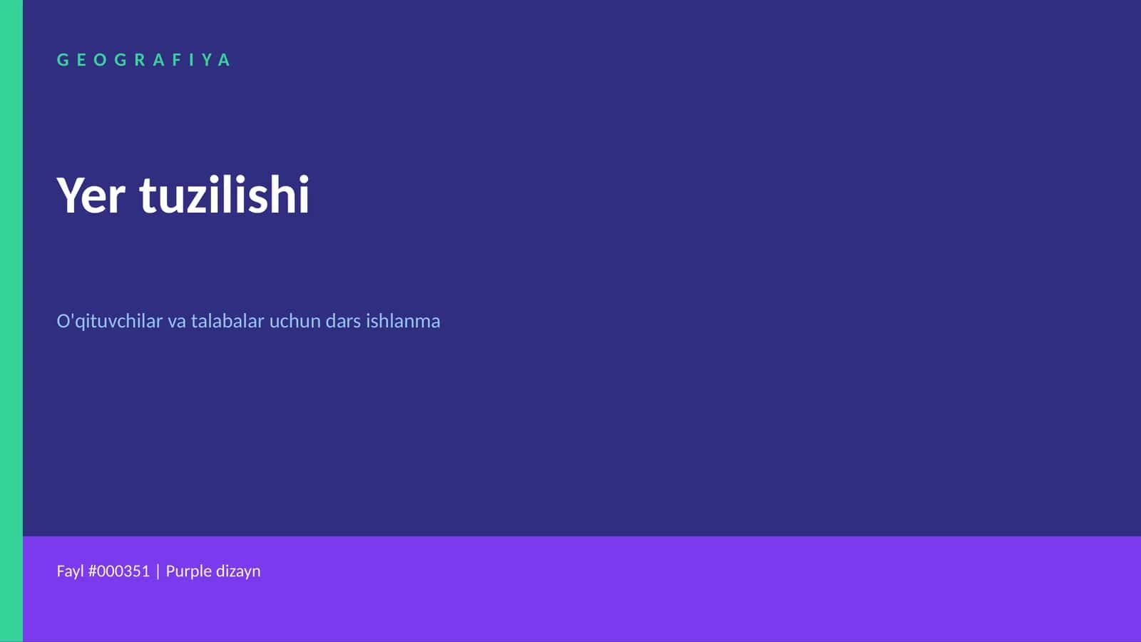 Yer tuzilishi 1