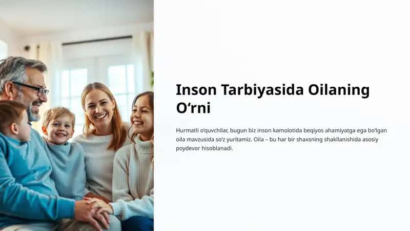 Inson Tarbiyasida Oilaning O‘rni 1