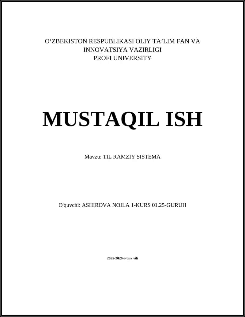 Til Ramziy Sistema 1
