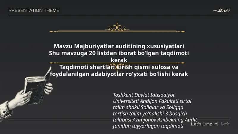 Majburiyatlar auditining xususiyatlari 1