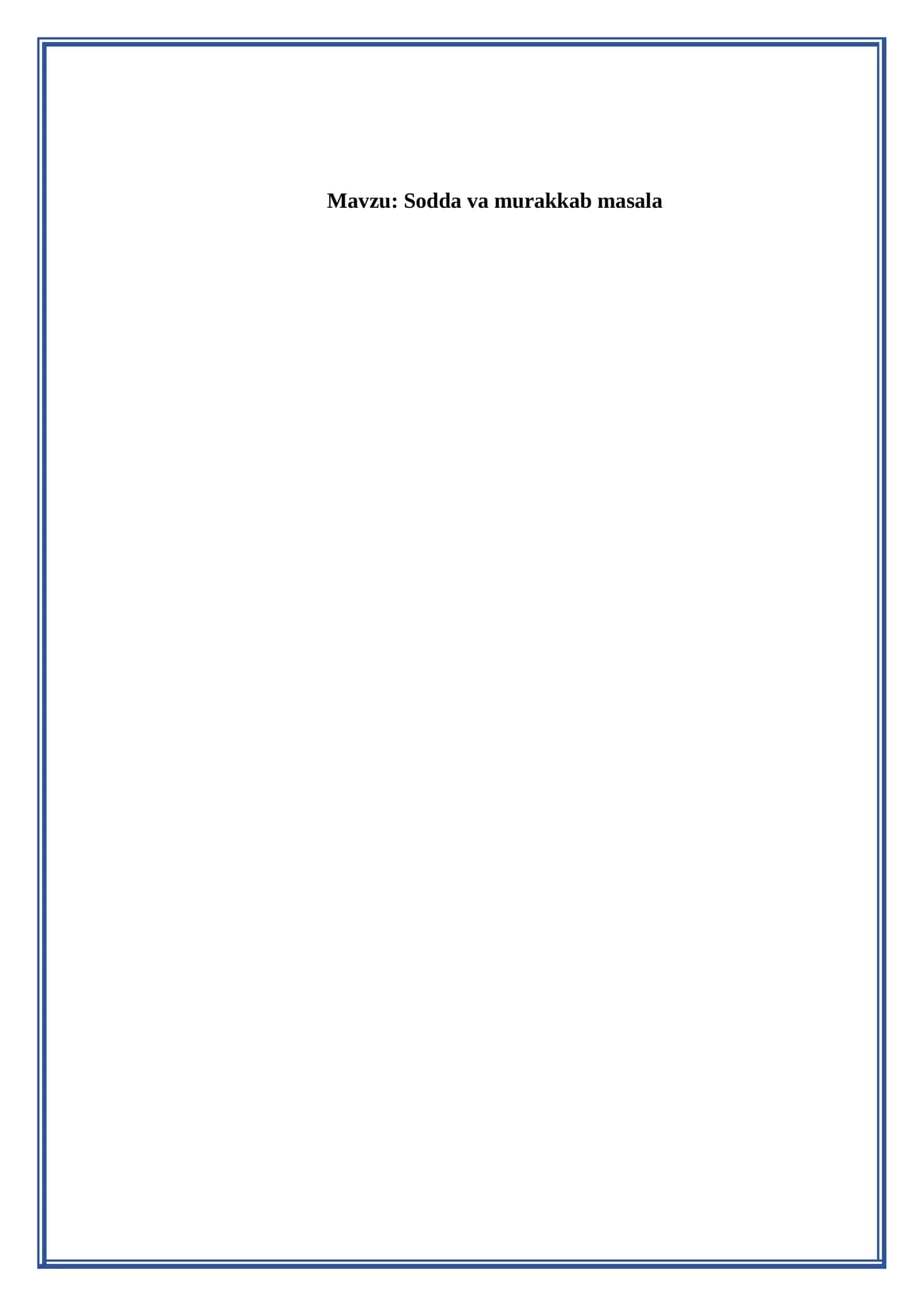 Sodda va murakkab masala 1