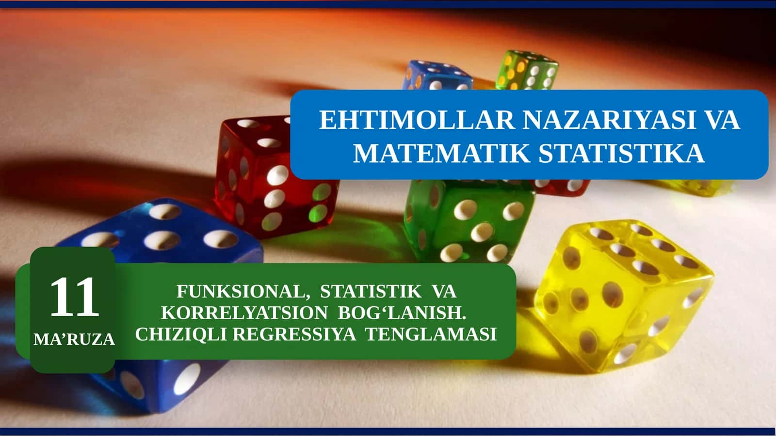 FUNKSIONAL, STATISTIK VA KORRELYATSION BOG‘LANISH. CHIZIQLI REGRESSIYA TENGLAMASI 1