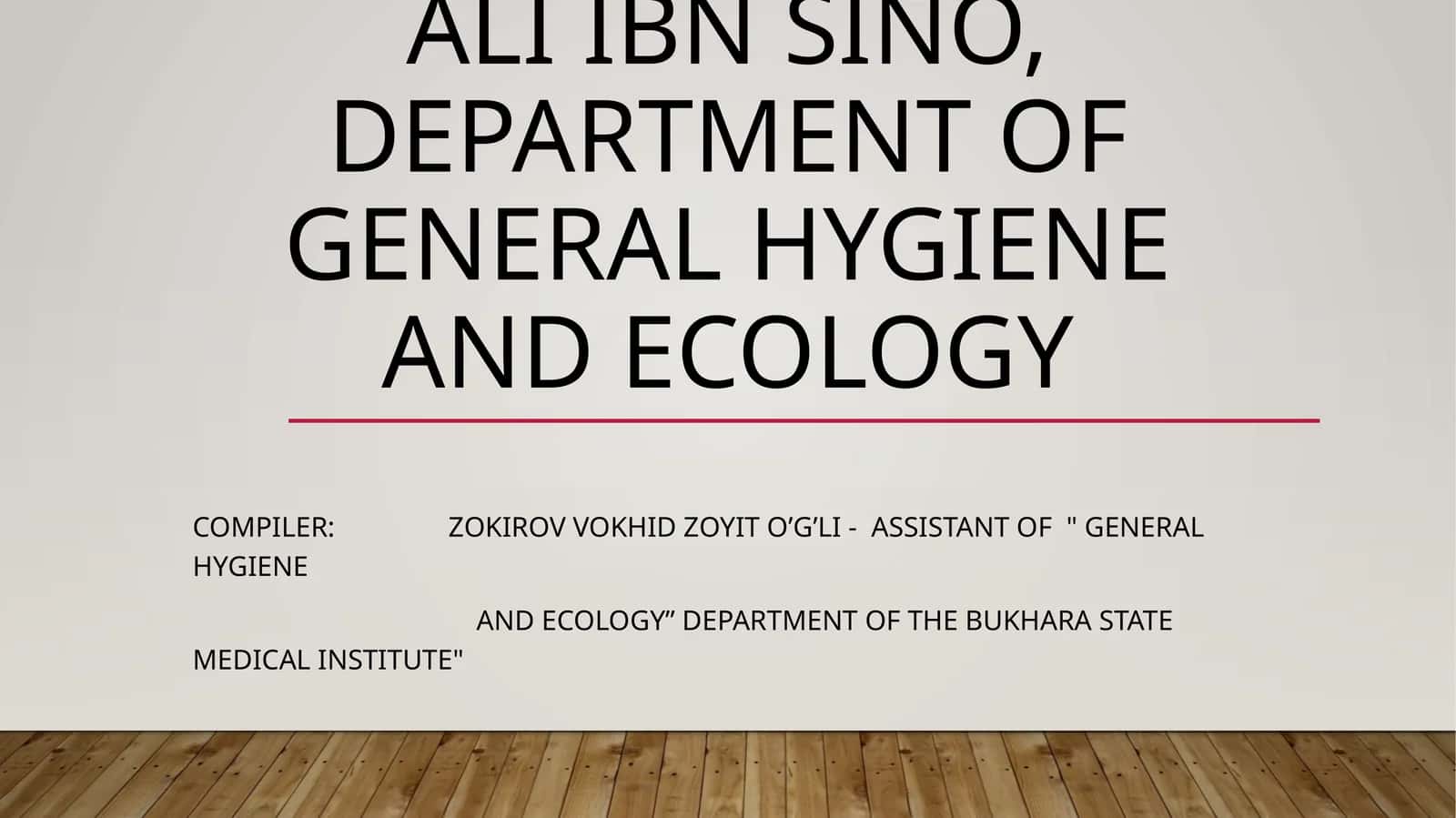 Hygienic assessment of the microclimate of hospital rooms 1