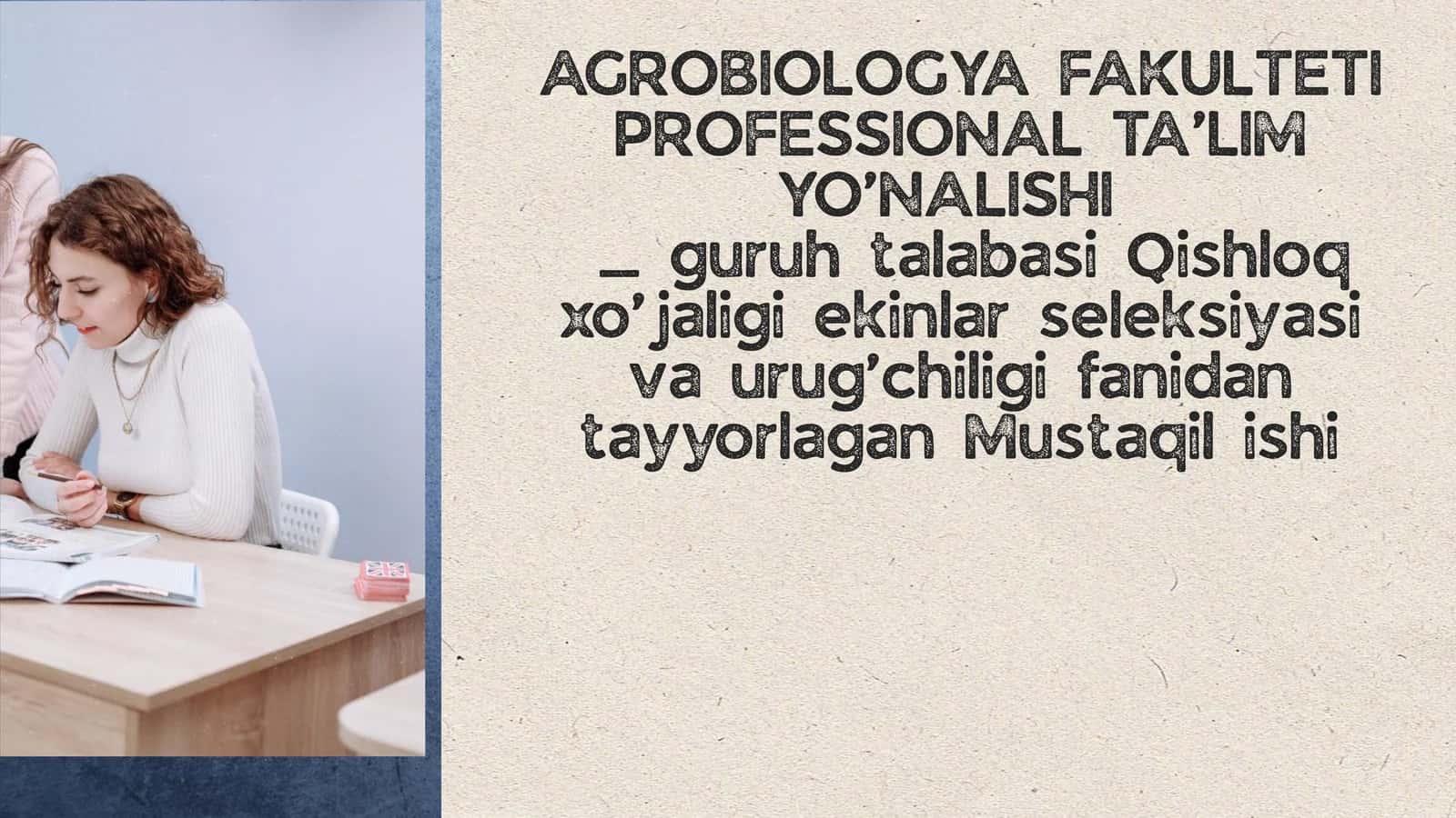 Bug’doy seleksiyasining asosiy yo’nalishlari va xozirgi kunda selektsioner olimlar tomonidan olib borilayotgan ilmiy tadqiqot izlanishlari 1