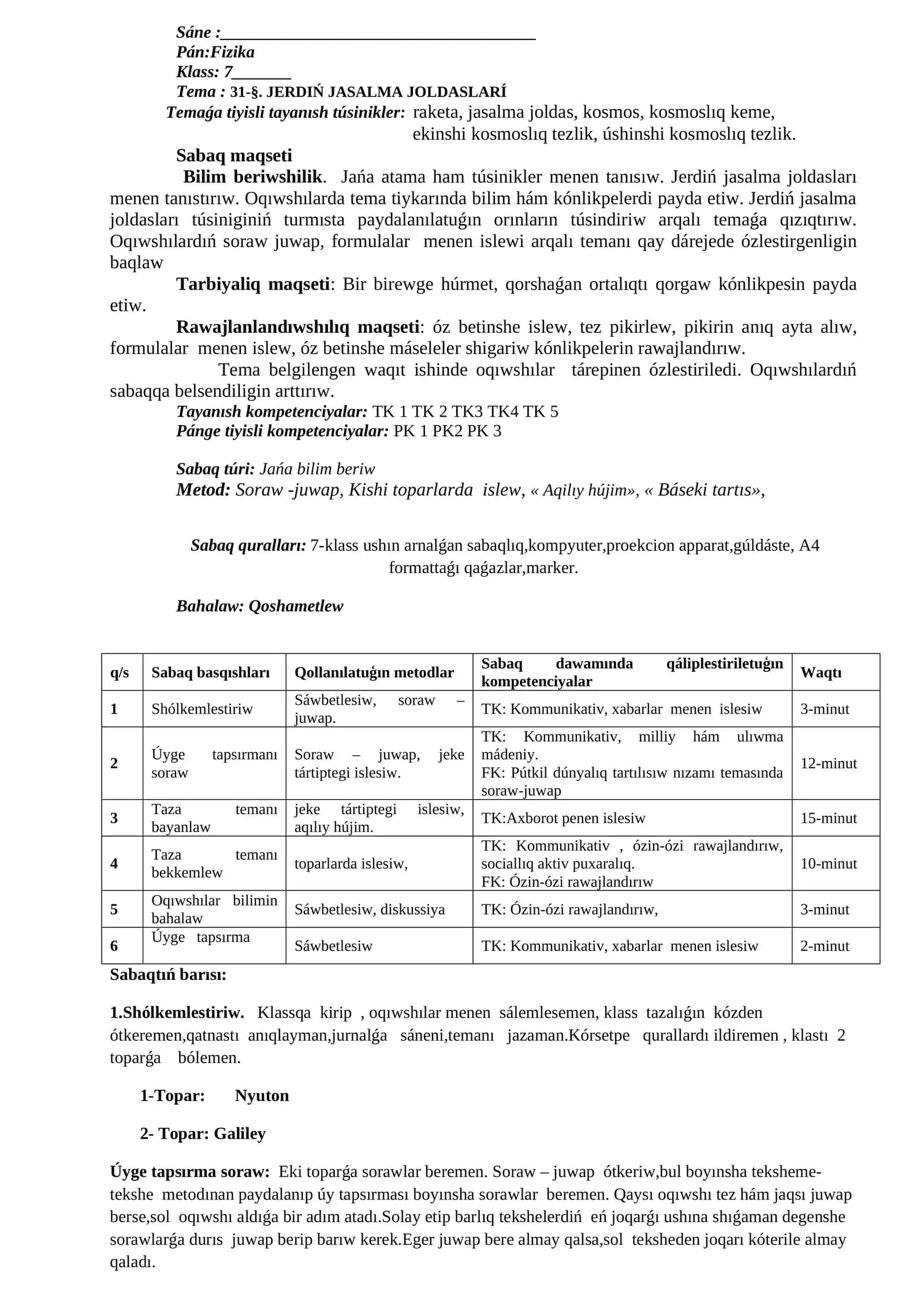 JERDIŃ JASALMA JOLDASLARÍ 1