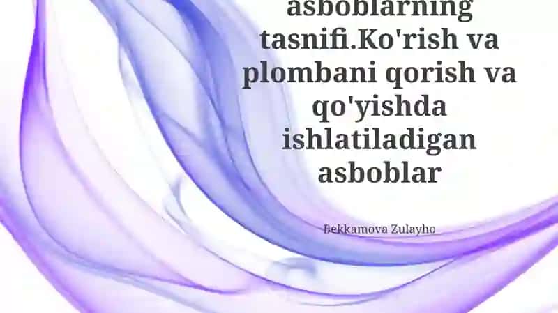 Stomatologik asboblarning tasnifi