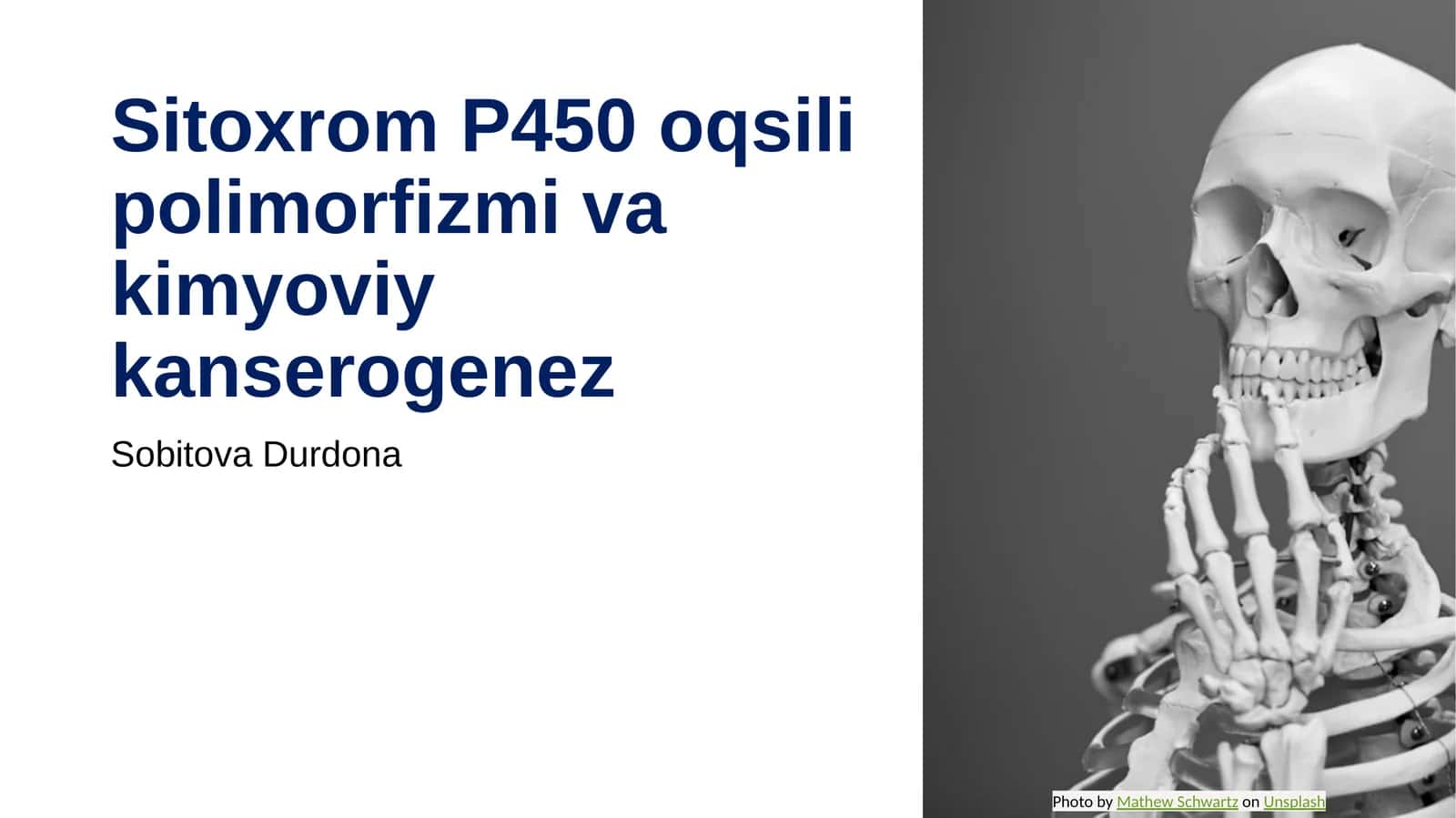 Sitoxrom P450 oqsili polimorfizmi va kimyoviy kanserogenez 1