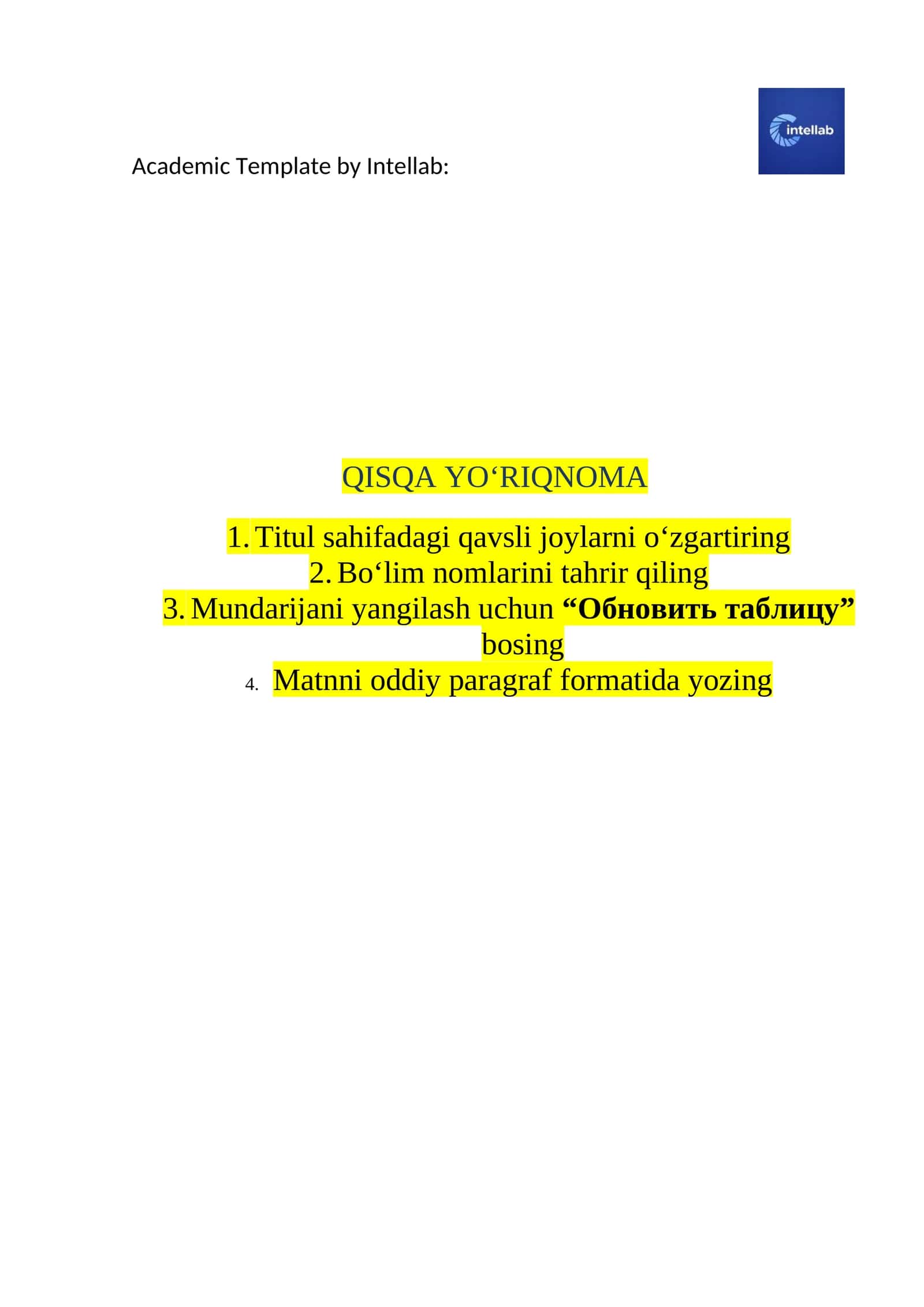 Diplom ishi word shabloni 1