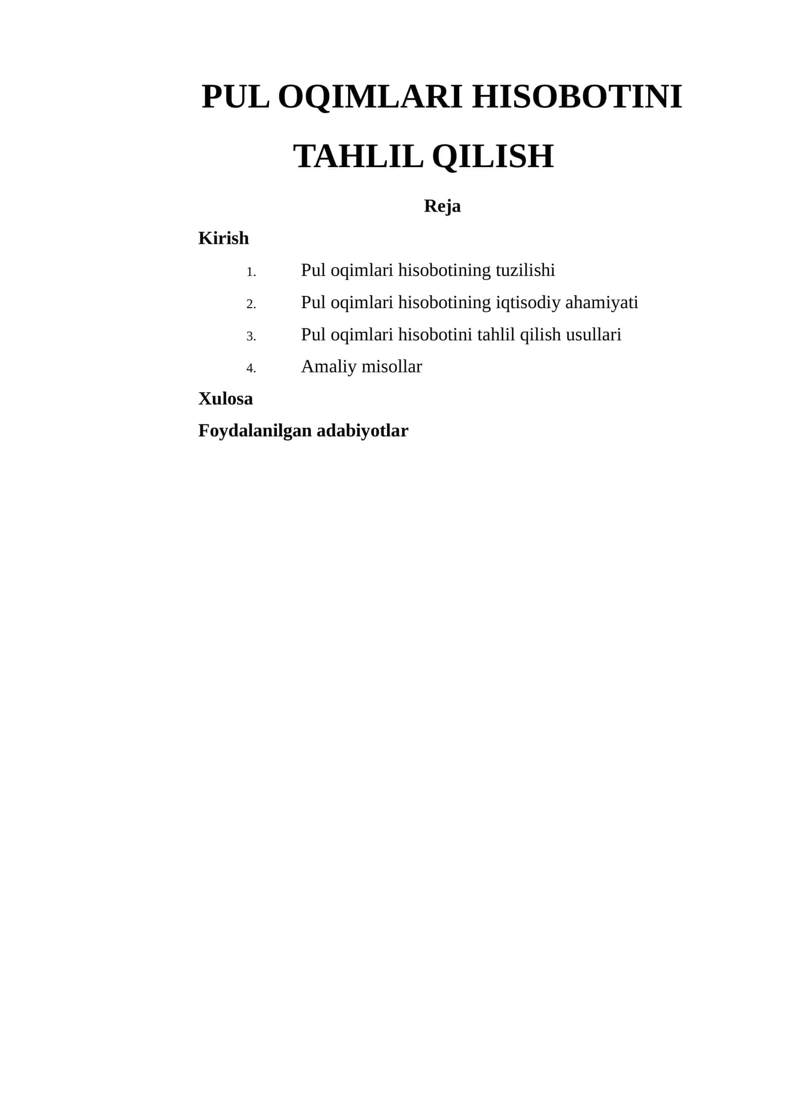 Pul Oqimlari Hisobotini Tahlil Qilish 1