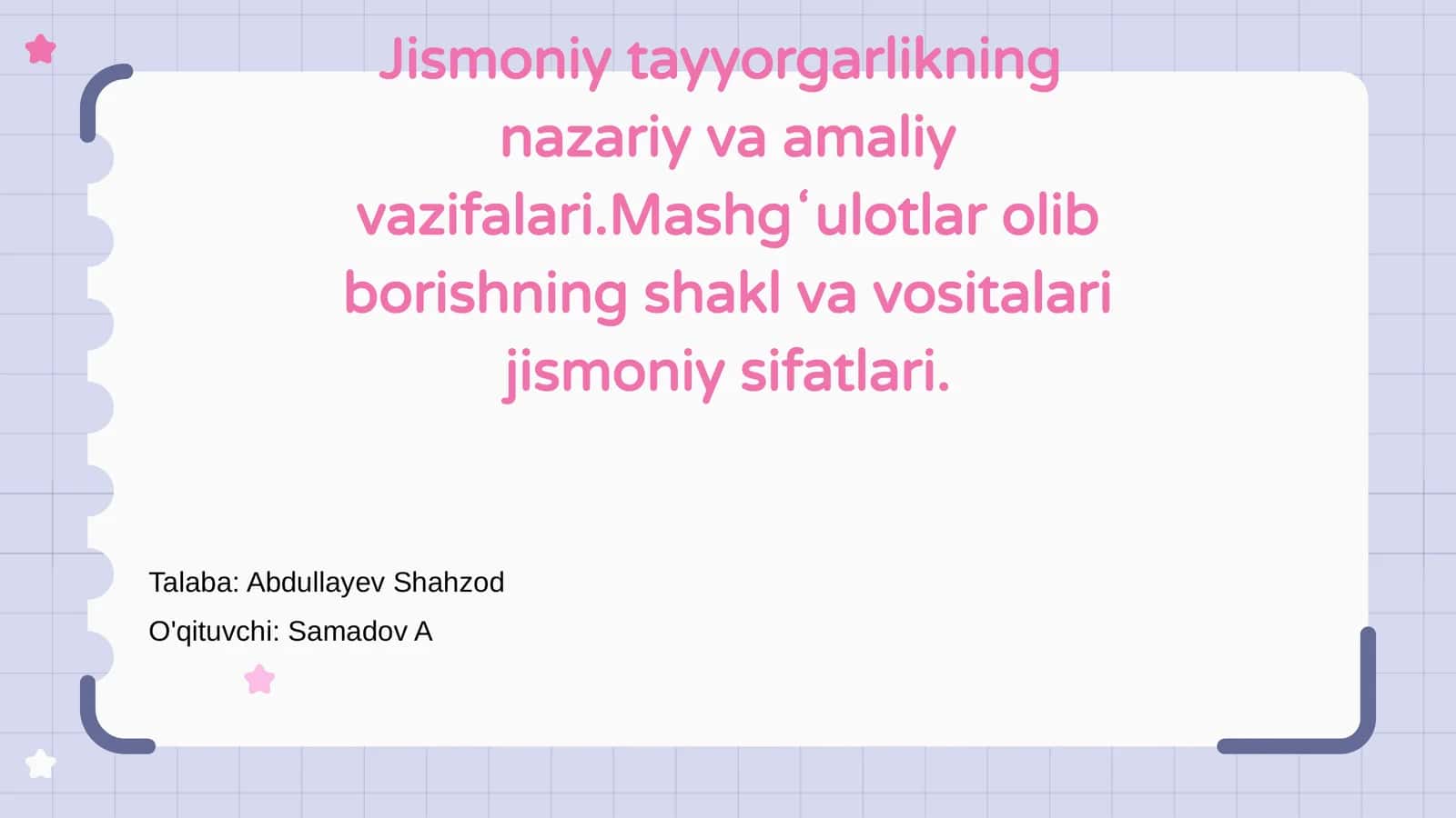 Jismoniy tayyorgarlikning nazariy va amaliy vazifalari 1