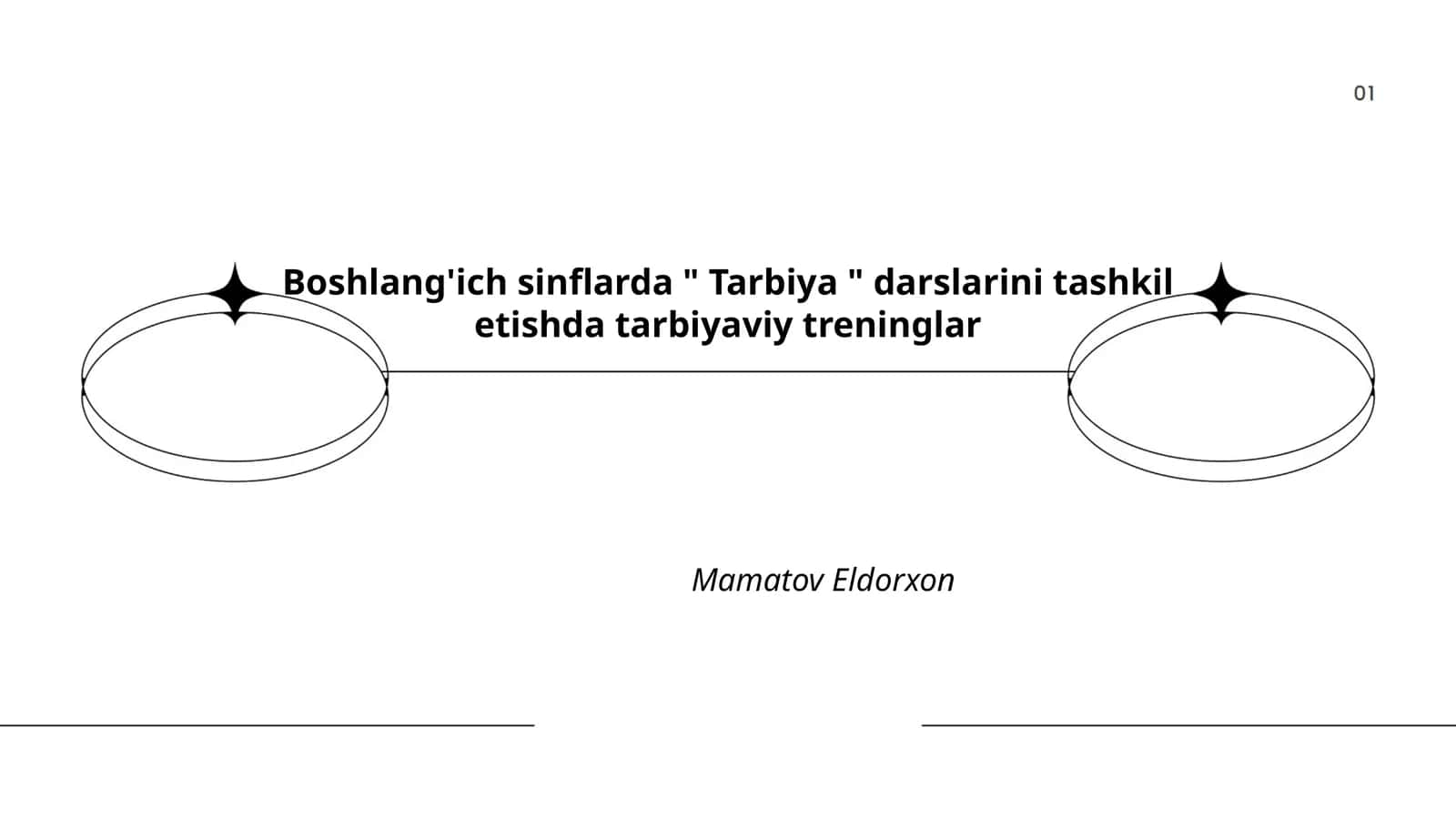 Boshlang'ich sinflarda "Tarbiya" darslarini tashkil etishda tarbiyaviy treninglar 1