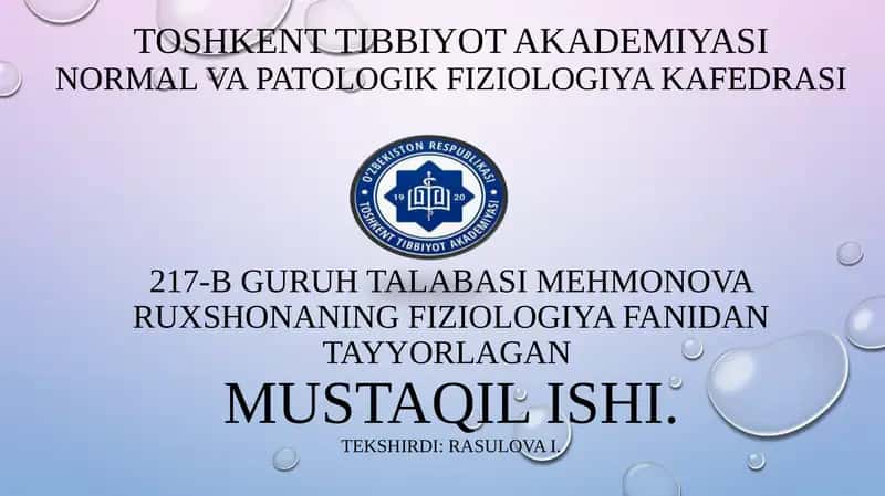 Bosh miya turli bo'limlari faoliyatini o'rganish, bosh miya yarimsharlar po'stlog'i fiziologiyasi 1