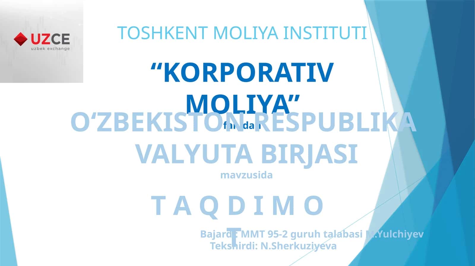 O’zbekiston Respublikasi Valyuta Birjasi 1