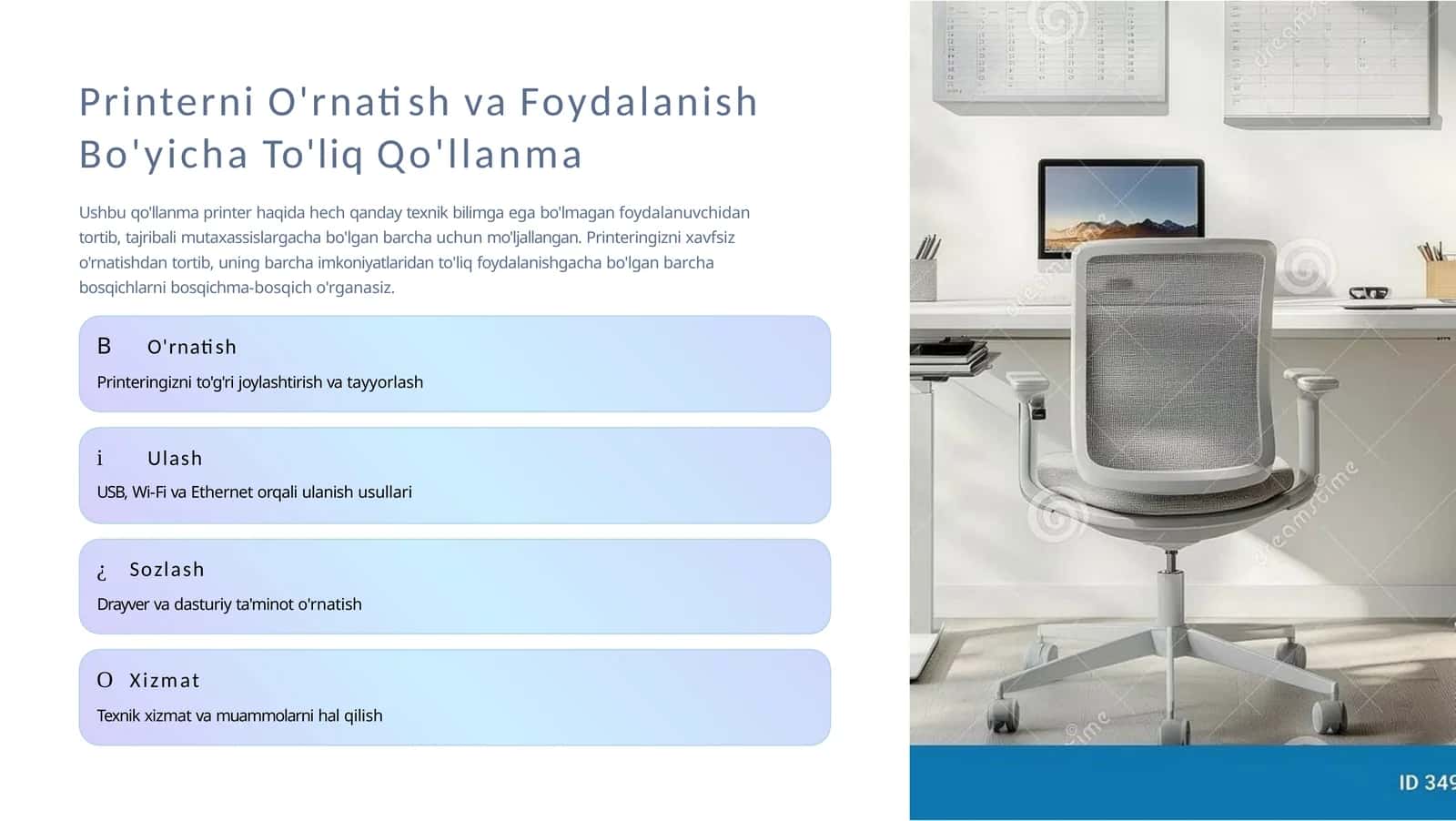 Printerni O'rnatish va Foydalanish Bo'yicha To'liq Qo'llanma 1