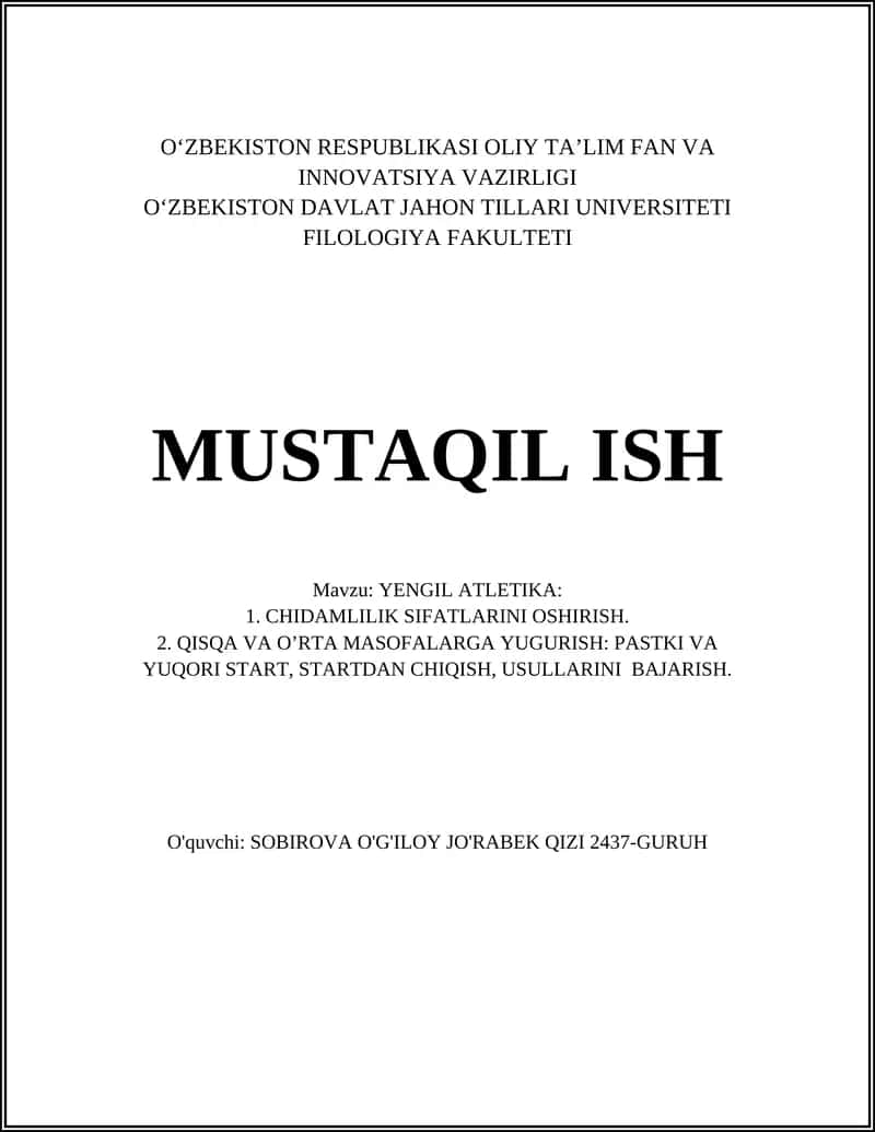 YENGIL ATLETIKA 1