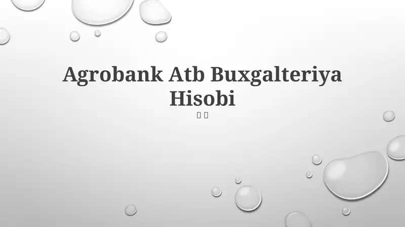Agrobank Atb Buxgalteriya Hisobi 1