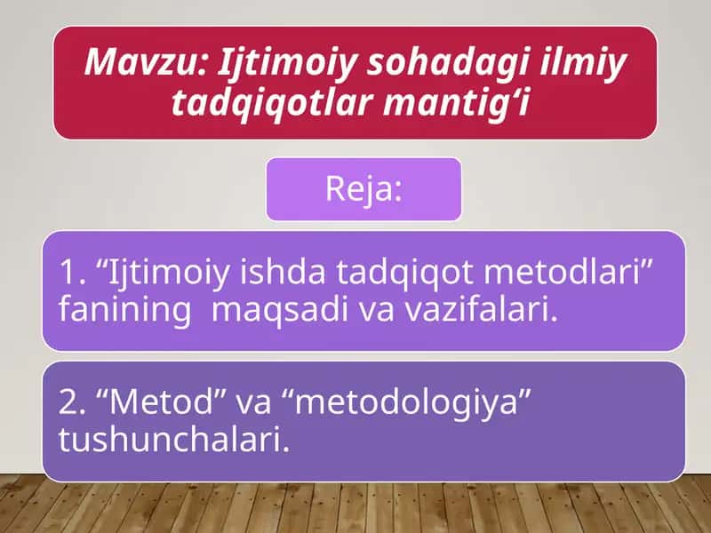Ijtimoiy ishda tadqiqot metodlari fanining maqsadi va vazifalari 1