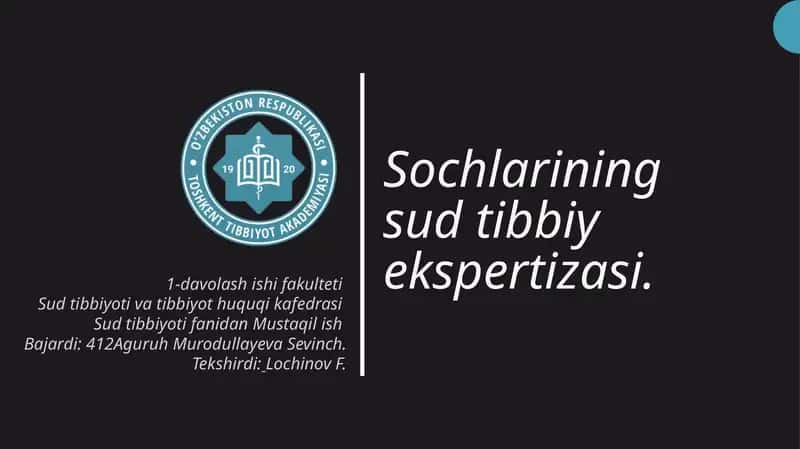 Sochlarining sud-tibbiy ekspertizasi 1