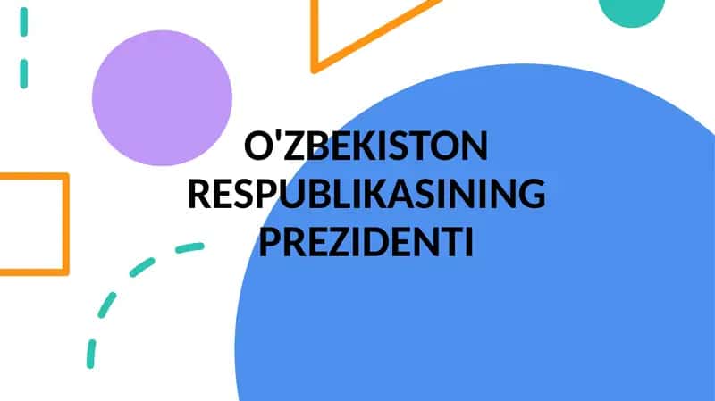 O'zbekiston Respublikasining Prezidenti 1
