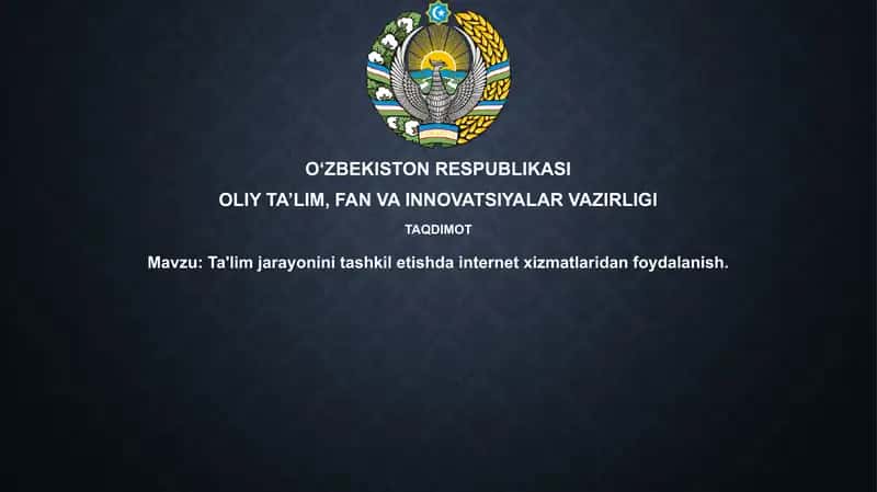 Ta'limda Internet Xizmatlaridan Foydalanish 1