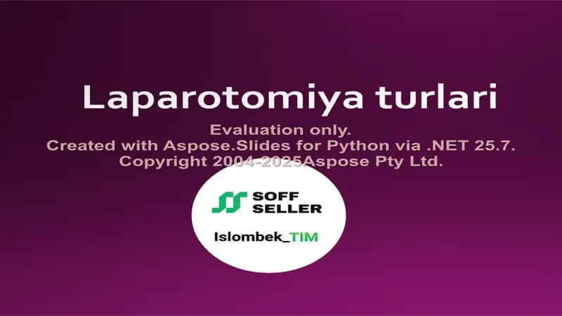 Laparotomiya turlari 1