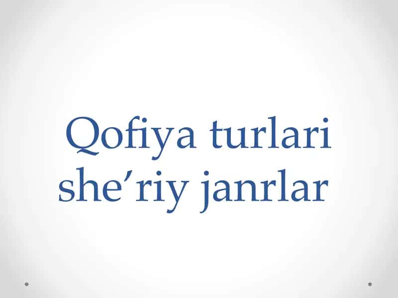 Qofiya turlari 1