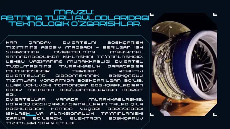 REAKTIV DVIGATEL BOSHQARUV TIZIMI 1