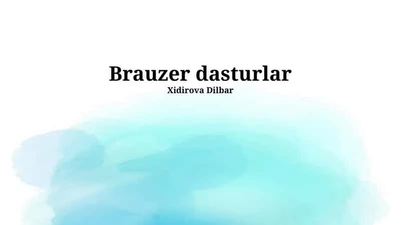 Brauzerlar: Tarix va Evolyutsiya 1