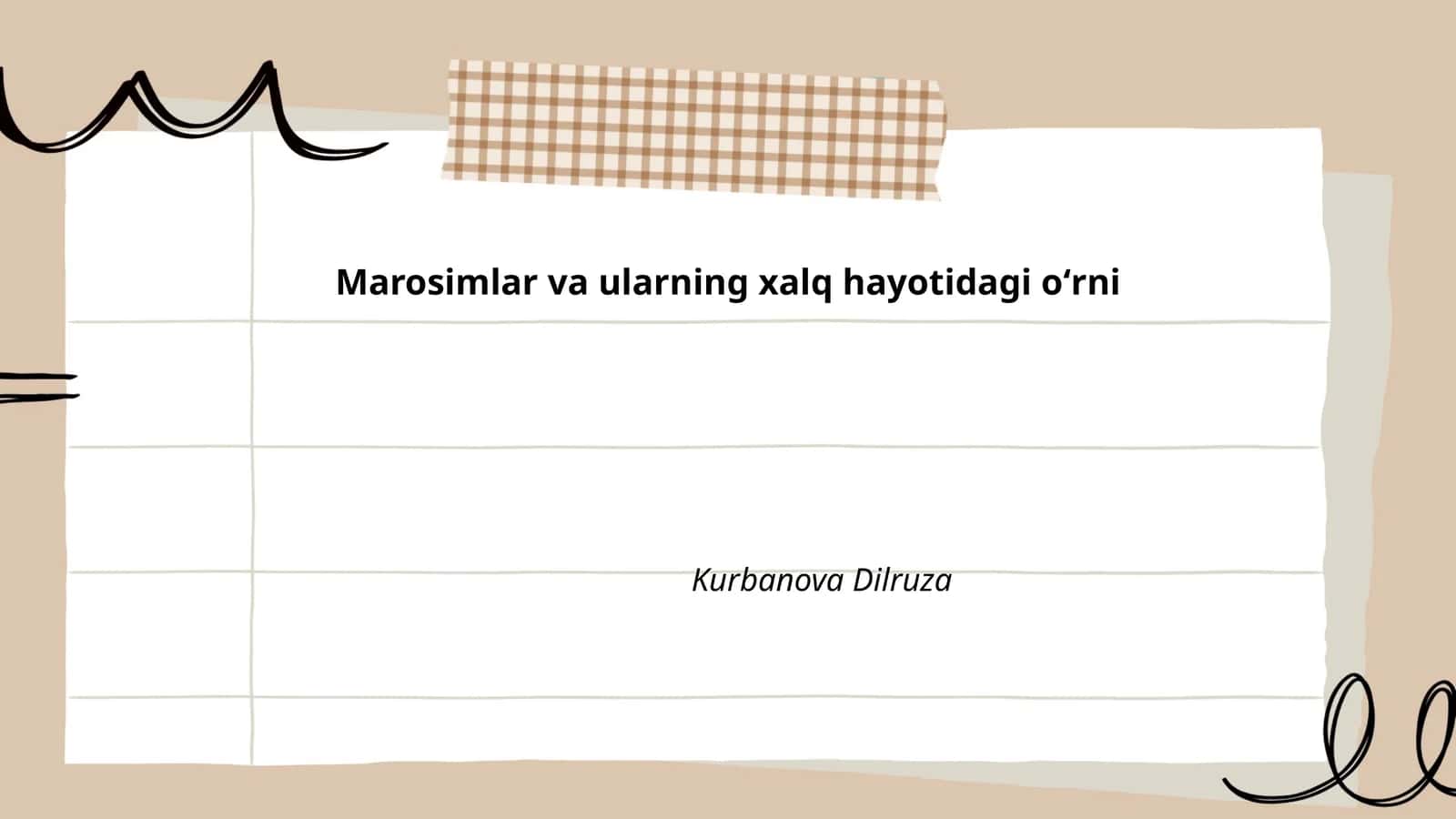 Marosimlar va ularning xalq hayotidagi oʻrni 1