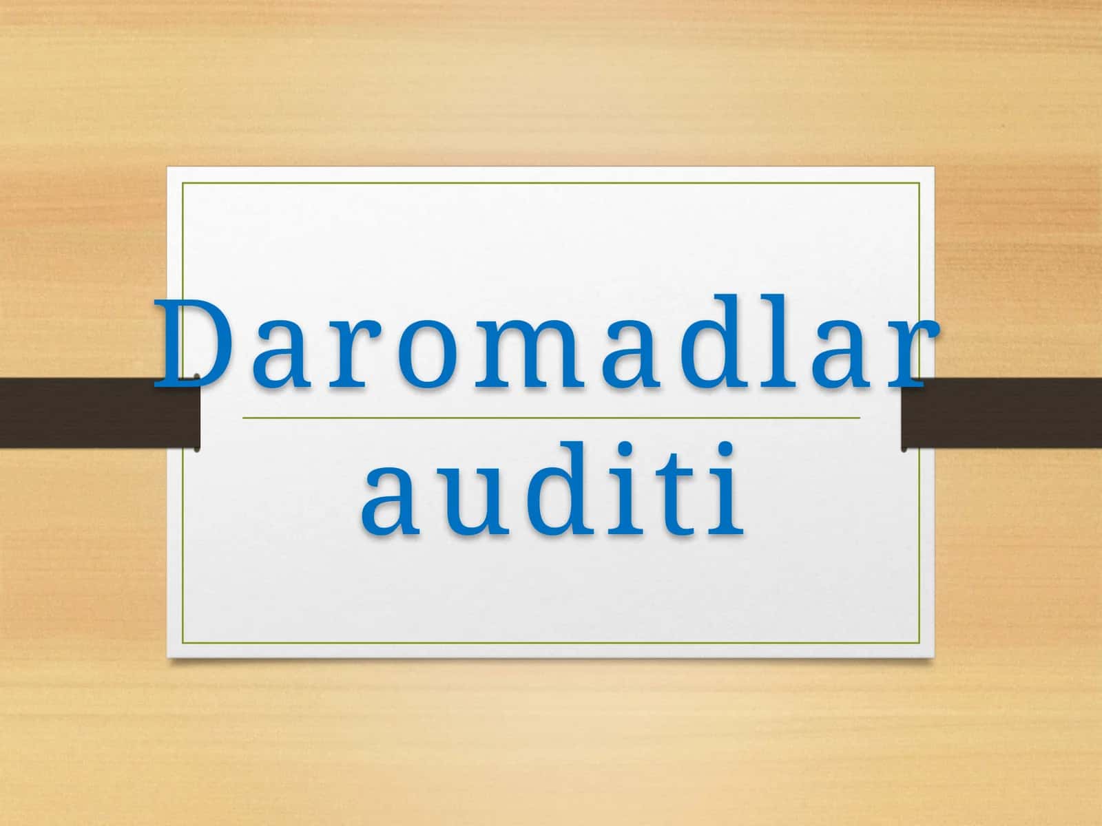 Daromadlarauditi 1