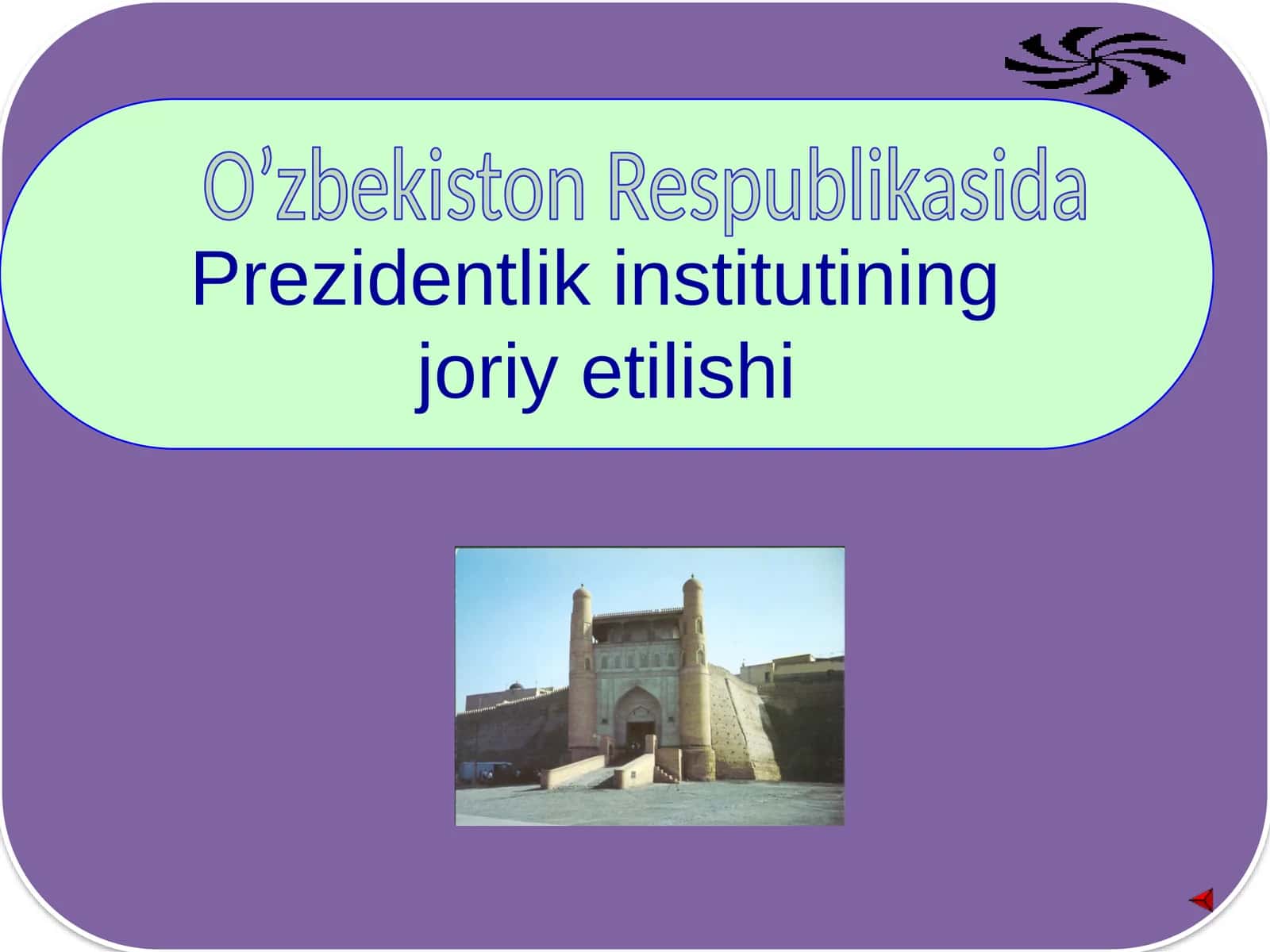 Prezidentlik institutining joriy etilishi 1