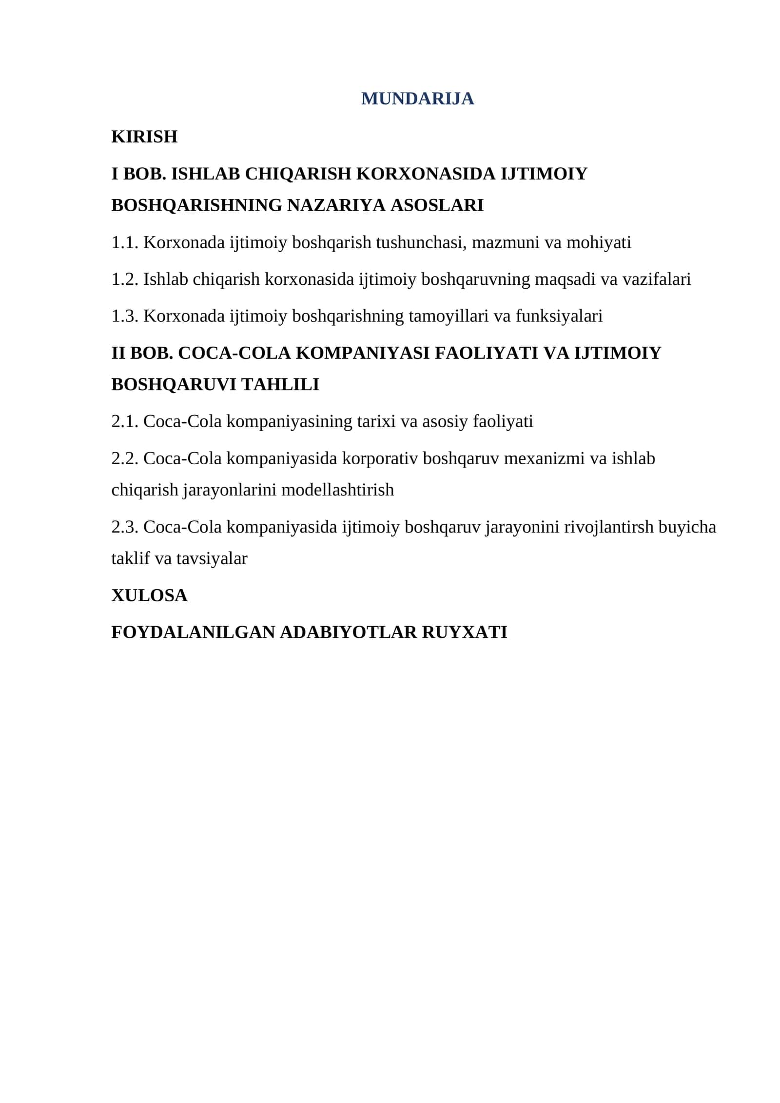 Ishlab chiqarish korxonasida ijtimoiy boshqarishning nazariya asoslari 1