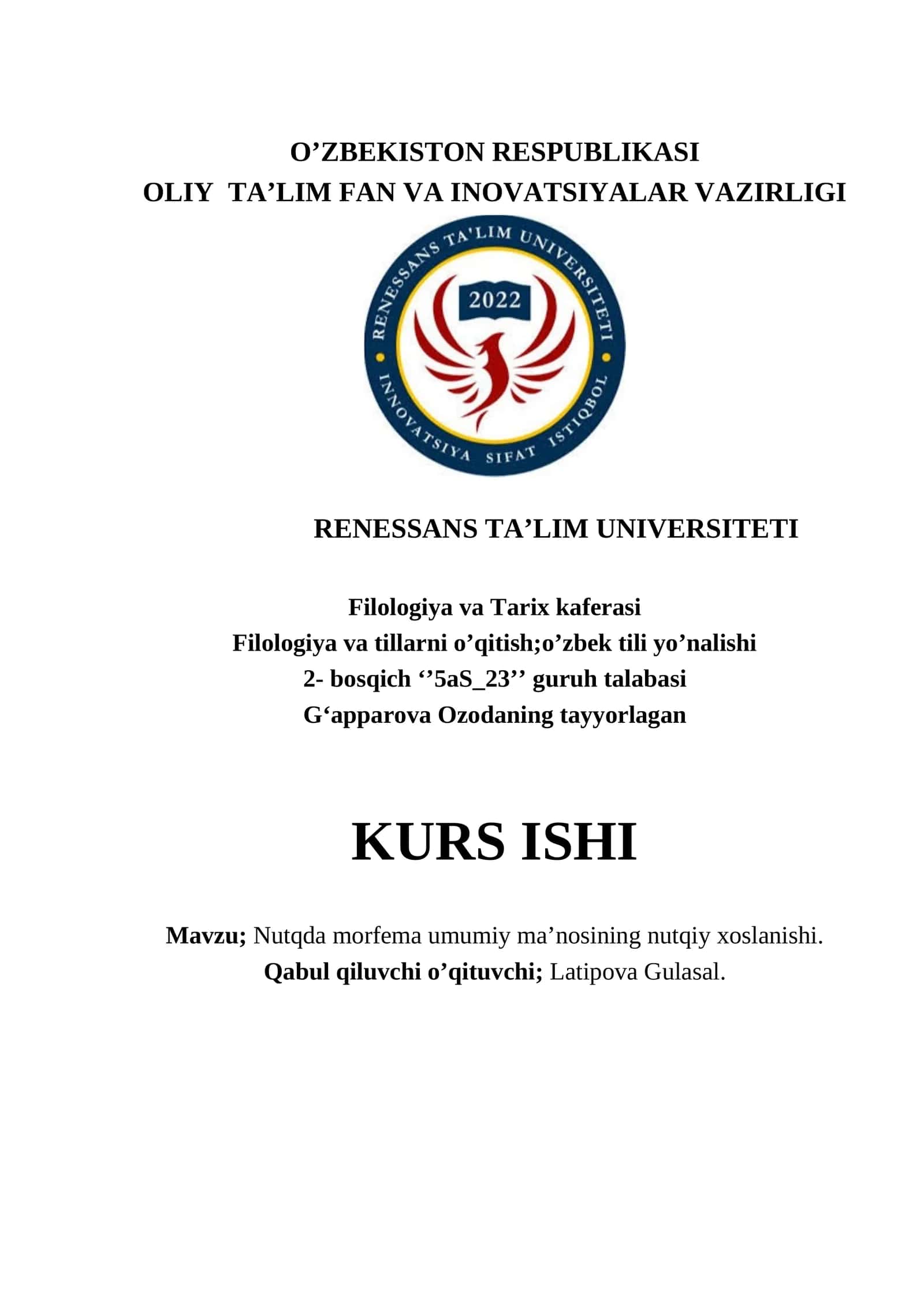 O'zbek tilshunosligida sinonimiya talqini 1