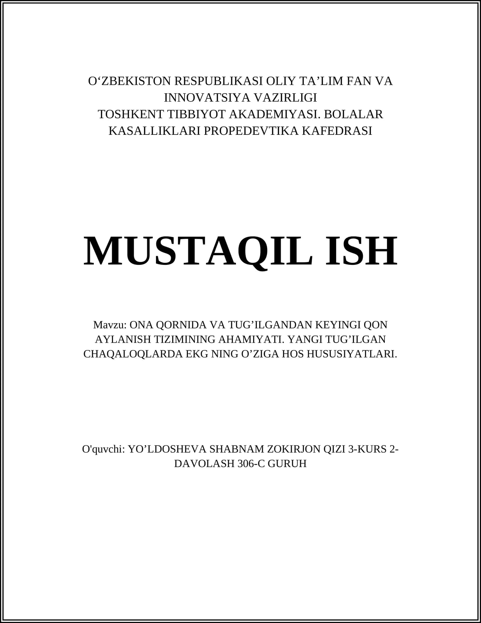 ONA QORNIDA VA TUG’ILGANDAN KEYINGI QON AYLANISH TIZIMINING AHAMIYATI 1
