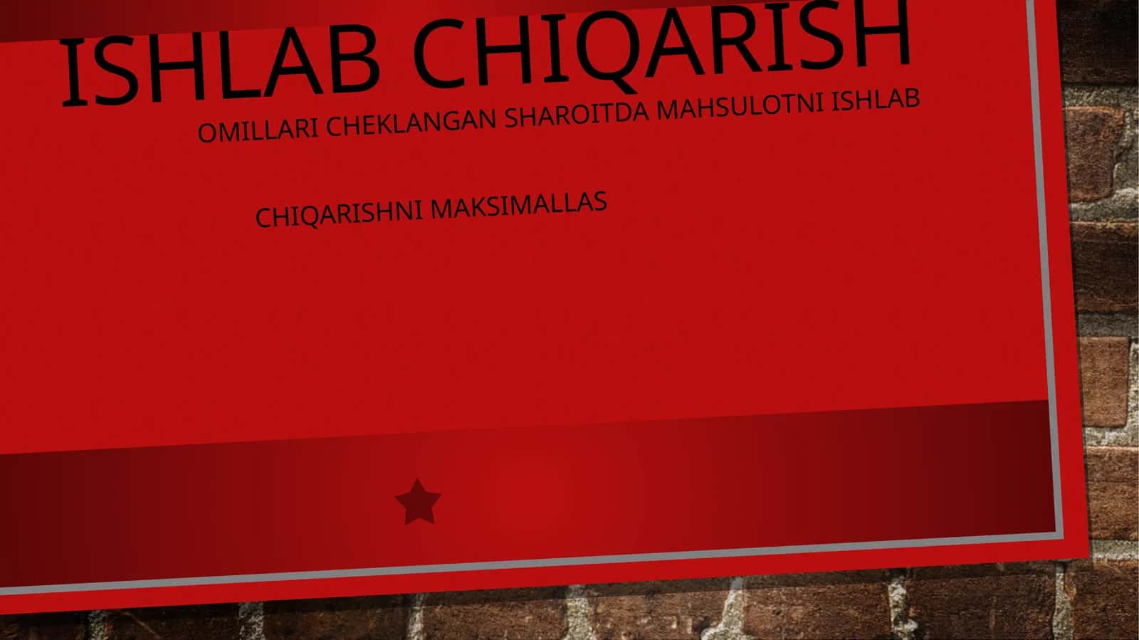 Ishlab chiqarish omillari 1
