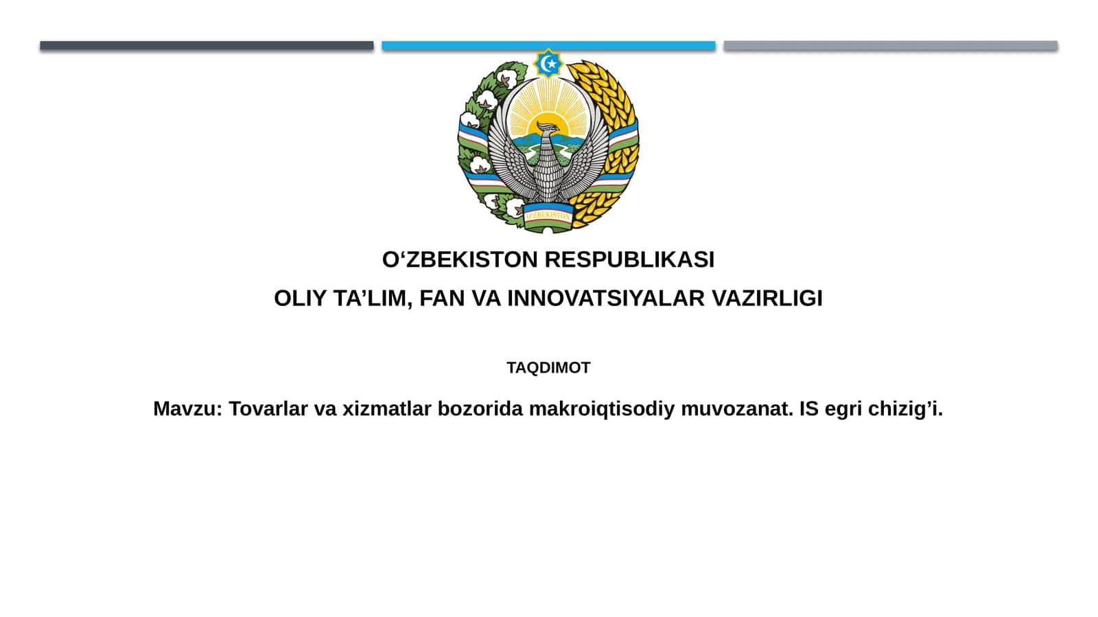 Makroiqtisodiy muvozanat 1