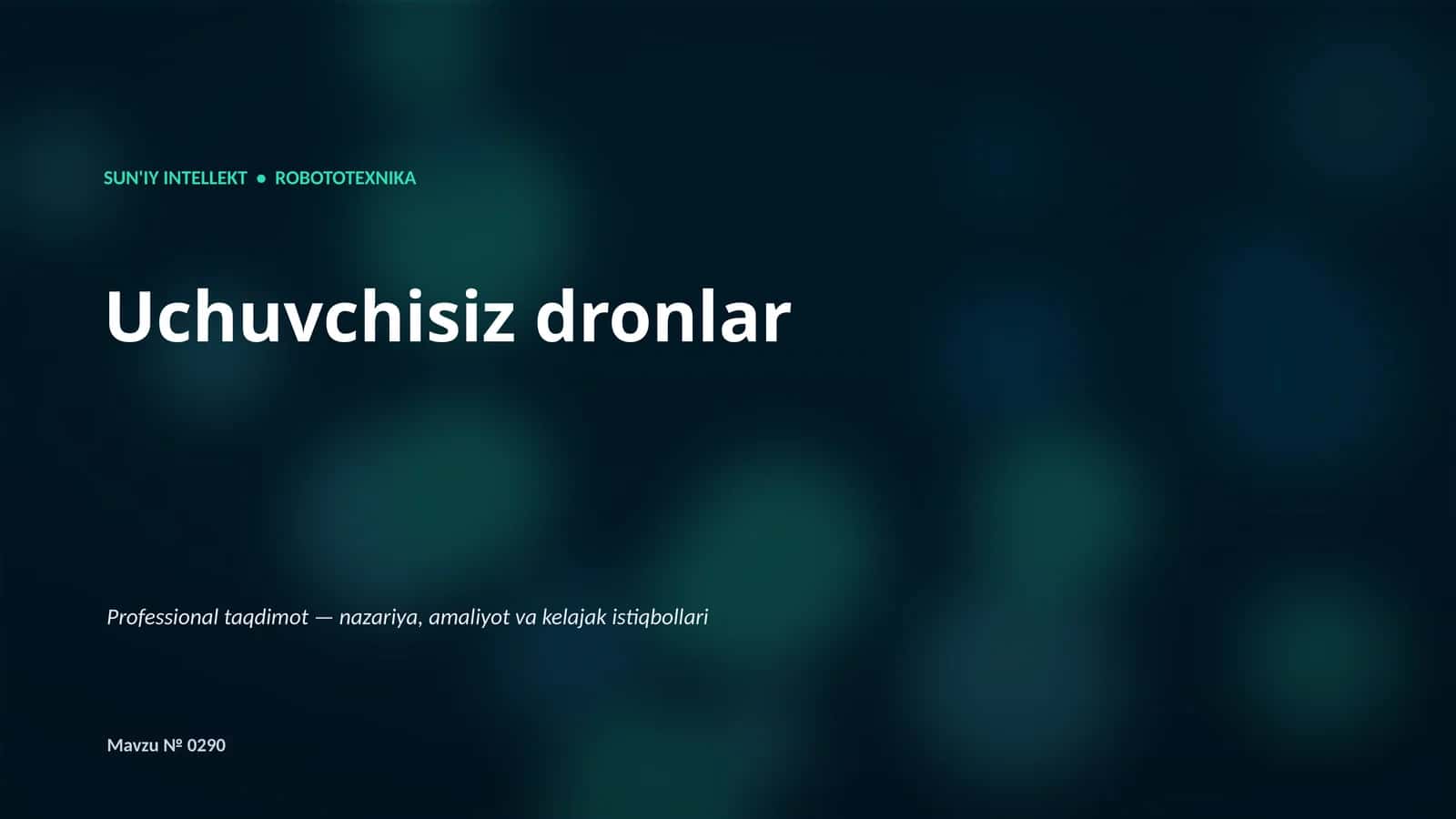Uchuvchisiz dronlar 1