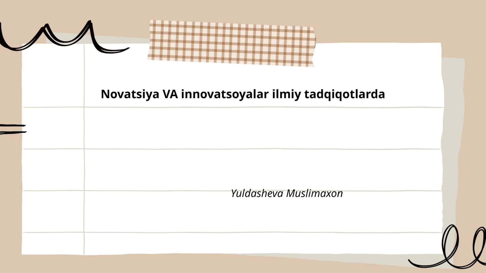 Novatsiya VA Innovatsiyalar Ilmiy Tadqiqotlarda 1